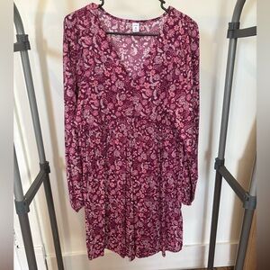Floral Burgundy Dress